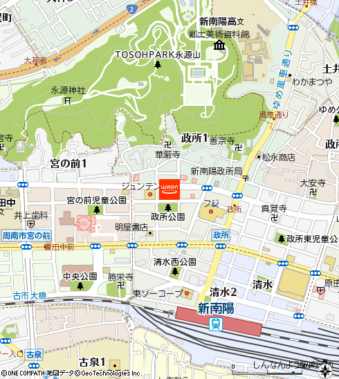 果子乃季新南陽店付近の地図